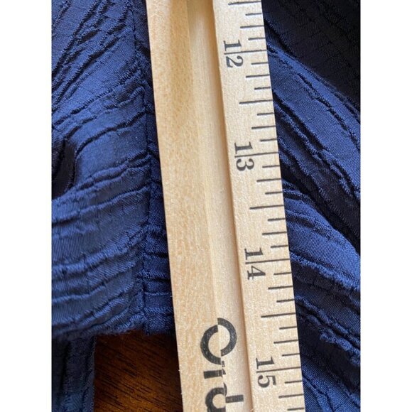 MittoShop Womens Off-Shoulder Jumpsuit L Navy Blue wide Leg Polyester Rayon - Picture 15 of 16